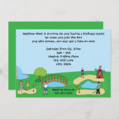 Uitnodigingen van Mini/Miniature Golf Birthday Par (Voorkant / Achterkant)