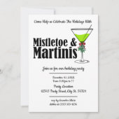 Uitnodigingen van Mistletoe en Martinis Party (Voorkant)