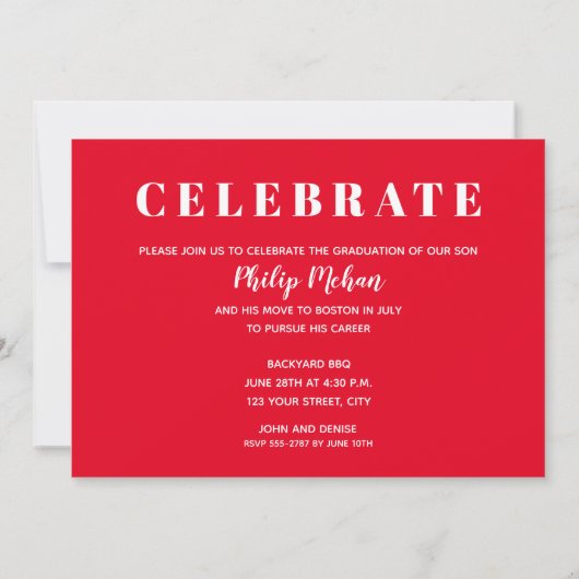 Uitnodigingen van moderne fotograaf (Achterkant)