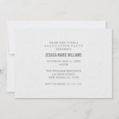 Uitnodigingen van moderne Graduation Party (Achterkant)