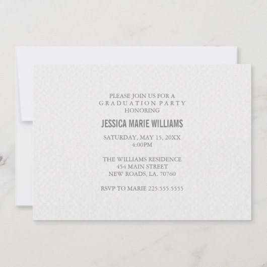 Uitnodigingen van moderne Graduation Party (Achterkant)