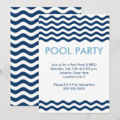 Uitnodigingen van moderne poolpartijen (Voorkant / Achterkant)