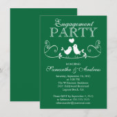 Uitnodigingen van moderne Tortelduifjes Engagement (Voorkant / Achterkant)