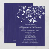 Uitnodigingen van moderne Tortelduifjes Engagement (Voorkant / Achterkant)