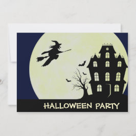 Uitnodigingen van Moon en Haunted House Halloween