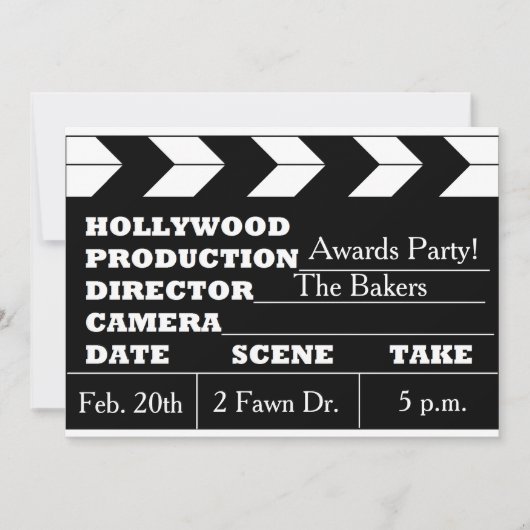 Uitnodigingen van Movie Awards (Voorkant)