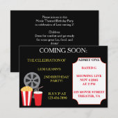 Uitnodigingen van Movie Thleparty (Voorkant / Achterkant)