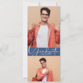 Uitnodigingen van Multi Photo Blue Graduation Part (Voorkant)