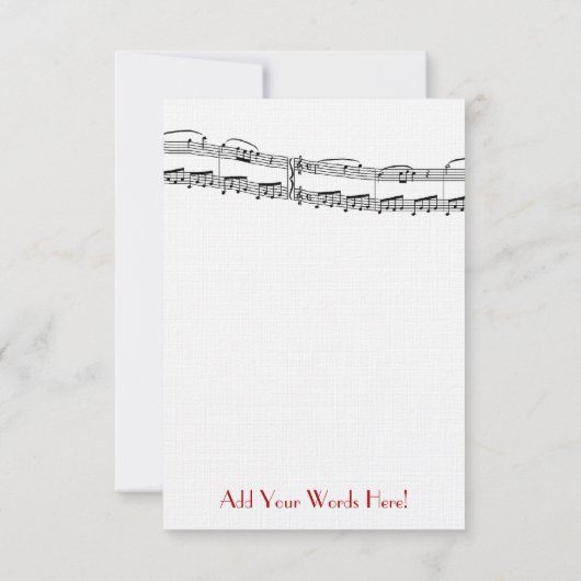 Uitnodigingen van muzieknoten (Achterkant)