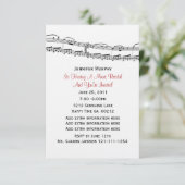 Uitnodigingen van muzieknoten (Staand voorkant)