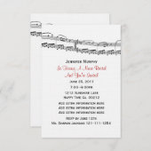 Uitnodigingen van muzieknoten (Voorkant / Achterkant)