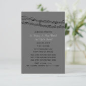 Uitnodigingen van muzieknoten (Staand voorkant)