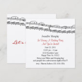 Uitnodigingen van muzieknoten (Voorkant / Achterkant)