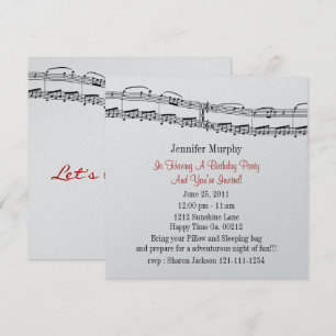 Uitnodigingen van muzieknoten