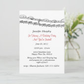 Uitnodigingen van muzieknoten (Staand voorkant)