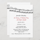 Uitnodigingen van muzieknoten (Voorkant / Achterkant)