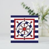 Uitnodigingen van Nautical Party (Staand voorkant)