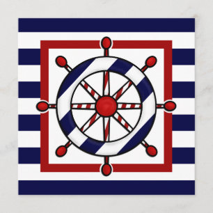 Uitnodigingen van Nautical Party