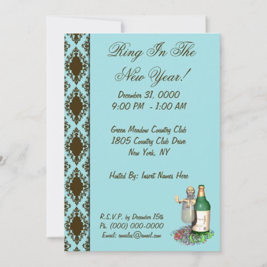 Uitnodigingen van nieuwjaarspartijen (Voorkant)