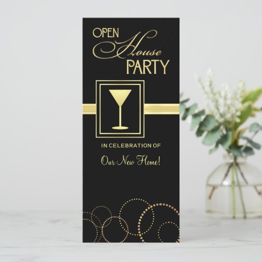 Uitnodigingen van Open House Party (Staand voorkant)