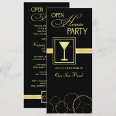 Uitnodigingen van Open House Party (Voorkant / Achterkant)