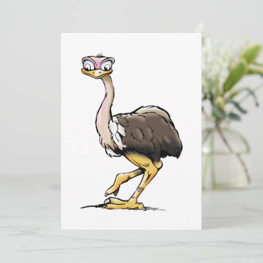Uitnodigingen van Ostrich (Staand voorkant)