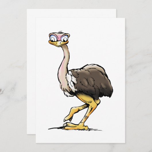 Uitnodigingen van Ostrich (Voorkant / Achterkant)