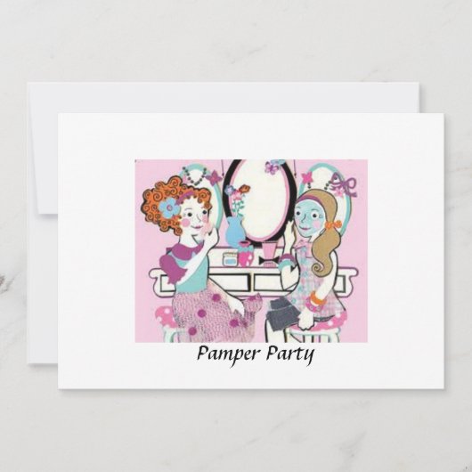 Uitnodigingen van Pamper Party (Voorkant)