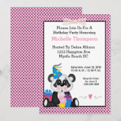 Uitnodigingen van Panda Birthday Party (Voorkant / Achterkant)