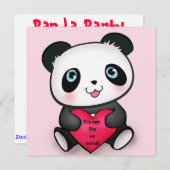Uitnodigingen van Panda-partij op persoonlijke tit (Voorkant / Achterkant)