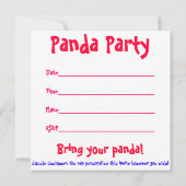 Uitnodigingen van Panda-partij op persoonlijke tit (Achterkant)