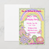 Uitnodigingen van pastschildpadschildpad (Voorkant / Achterkant)