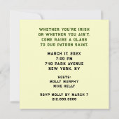 Uitnodigingen van Patrick's Day (Achterkant)