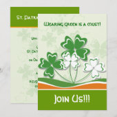 Uitnodigingen van Patrick's Day (Voorkant / Achterkant)