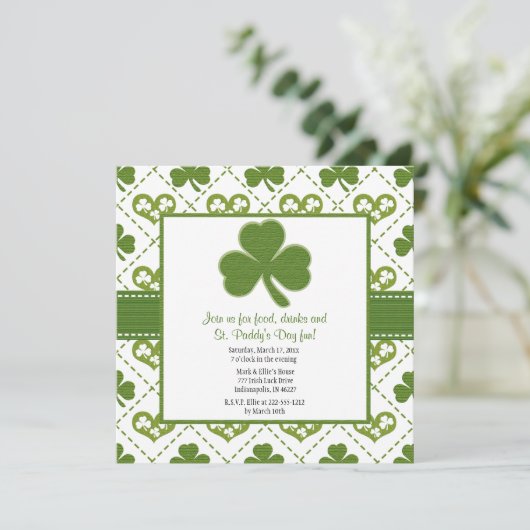 Uitnodigingen van Patrick's Day (Staand voorkant)