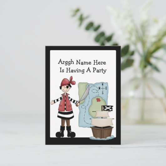 Uitnodigingen van piraten (Staand voorkant)