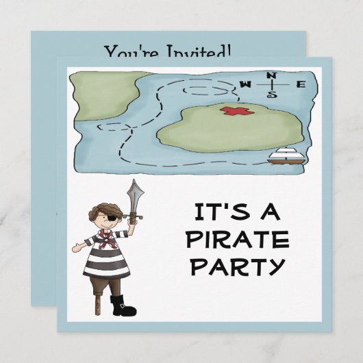 Uitnodigingen van piraten (Voorkant / Achterkant)