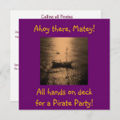 Uitnodigingen van piraten (Voorkant / Achterkant)