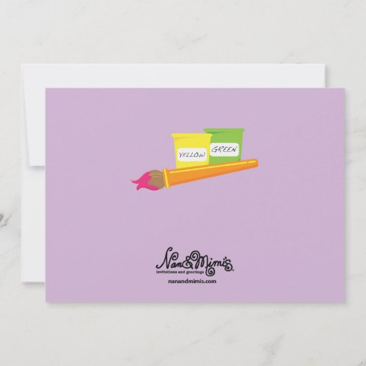 Uitnodigingen van Pottery Painting Party (Achterkant)