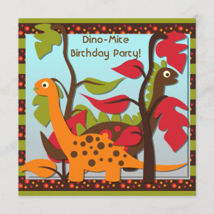 Uitnodigingen van Prehistorische Dinos Birthday