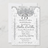 Uitnodigingen van prinses Bling Diamond Party (Voorkant)