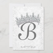 Uitnodigingen van prinses Bling Diamond Party (Achterkant)