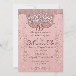 Uitnodigingen van prinses Bling Diamond Party