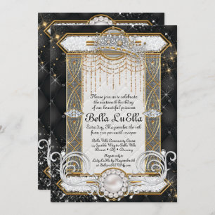 Uitnodigingen van prinses Bling Diamond Party