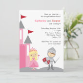 Uitnodigingen van prinses en Knight (Staand voorkant)