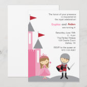 Uitnodigingen van prinses en Knight (Voorkant / Achterkant)