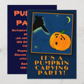  uitnodigingen van PUMPKIN CARVING Party (Voorkant / Achterkant)