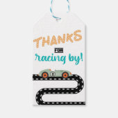 Uitnodigingen van Race Car Birthday, tweede verjaa Cadeaulabel (Voorkant)