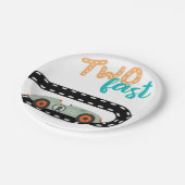 Uitnodigingen van Race Car Birthday, tweede verjaa Papieren Bordje (Gekanteld)