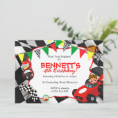 Uitnodigingen van Race Car Party tegen racisme (Staand voorkant)